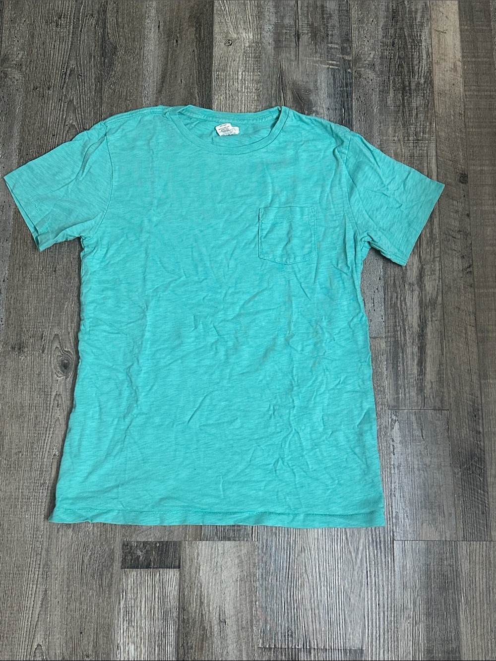 Crewcuts Boy’s Basic Pocket Tee, Teal, Sz 14